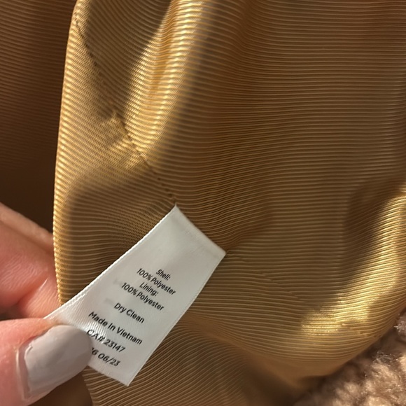 Talbots Sherpa Teddy Coat in Camel Color L - Picture 6 of 8